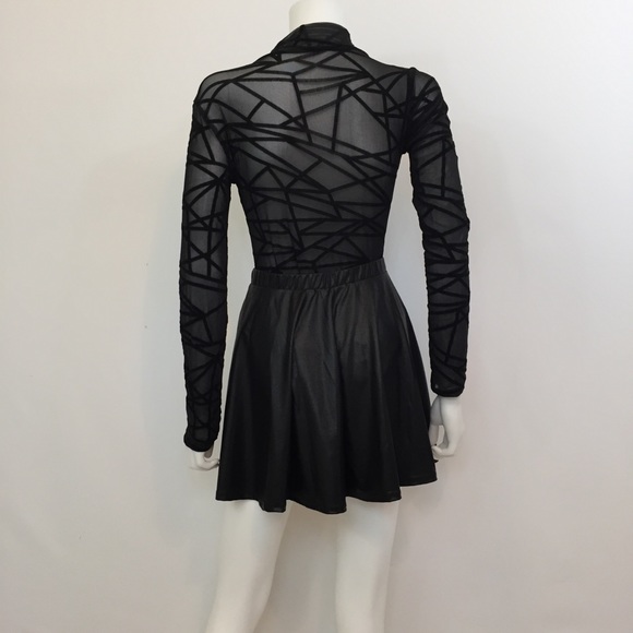 Sheer Mesh Long Sleeve Bodysuit - Picture 8 of 8